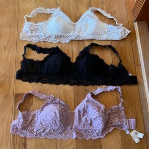 💜 Set of 3: Aerie Lace Bras 💜
